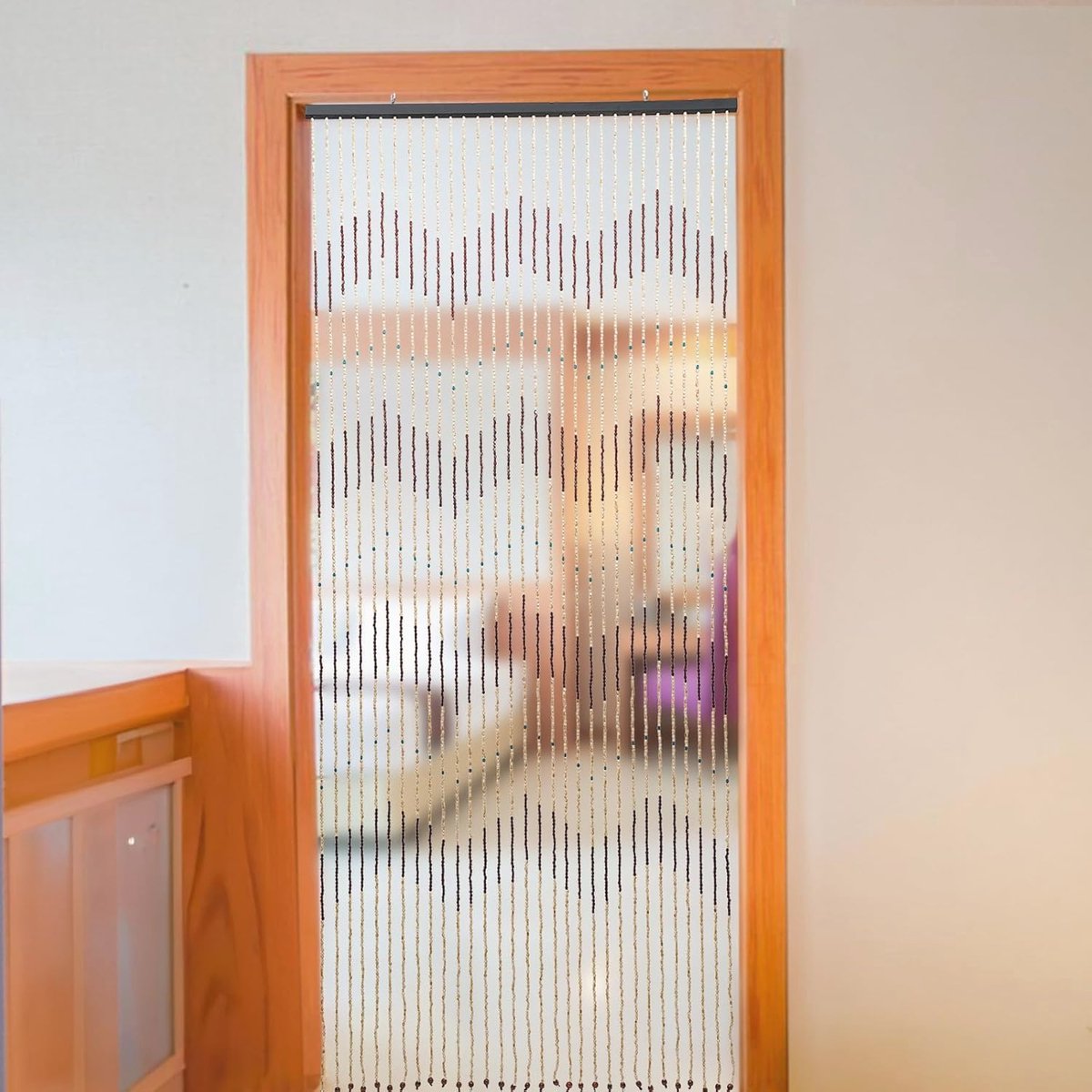 Deurgordijn 220 x 90 cm - Houten Kralengordijn voor Vliegenbescherming en Decoratie
