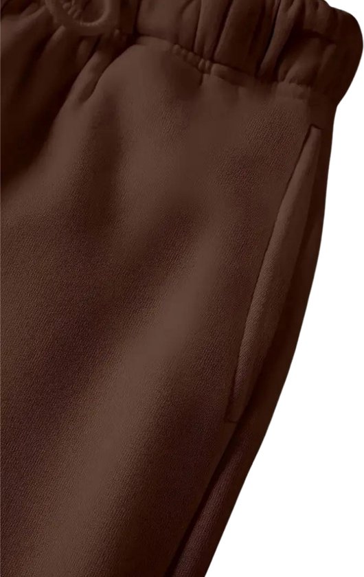 Livano Ensemble de jogging - Ensemble de maison - Adultes - Survêtement - Confortable - Pantalon de survêtement - Survêtement - Femme - Hiver - Café - L