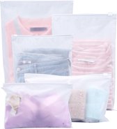 QISF 30 grote transparante opbergzakken, 50 x 60 cm, waterdichte tas, met sluiting, reiskledingtas voor dekbedden, dekens, kleding