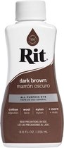 Rit textielverf donkerbruin - Universele vloeibare kleurstof voor stof - 236ml