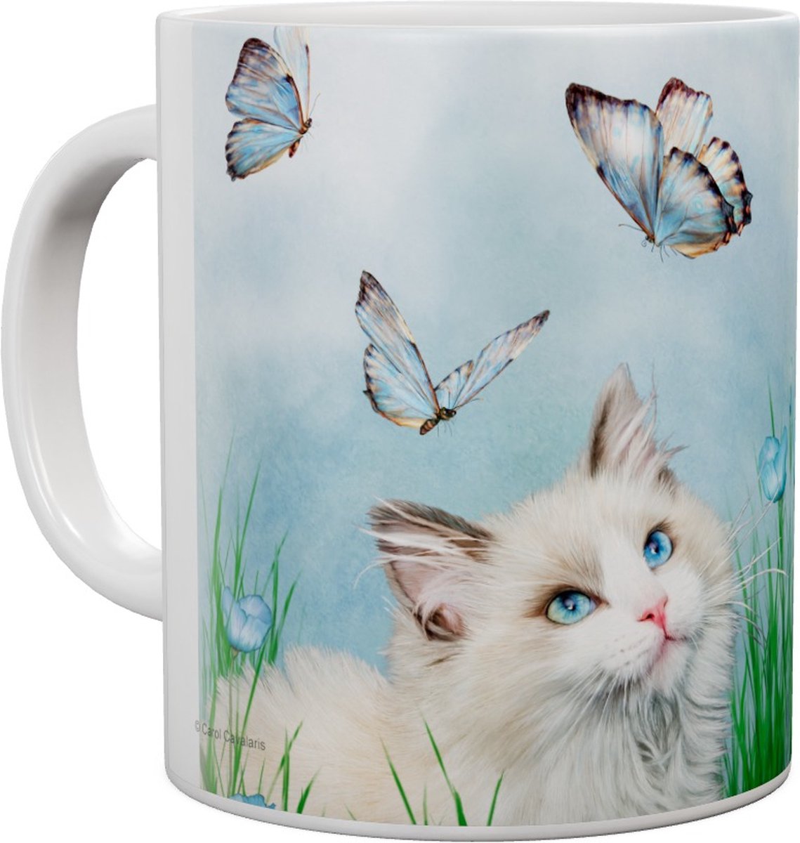 Ragdoll Kat Vlinder Ragdoll & Butterflies - Mok 440ml 440