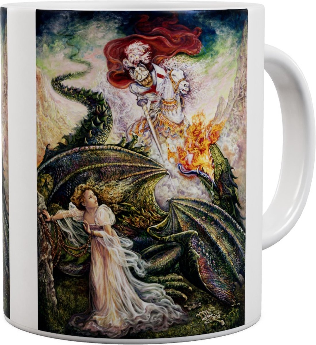 Josephine Wall Fantasy Art - St. George And The Dragon - Mok 440ml 440