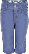 Minymo - jongens korte broek - twill slim - blauw - Maat 128