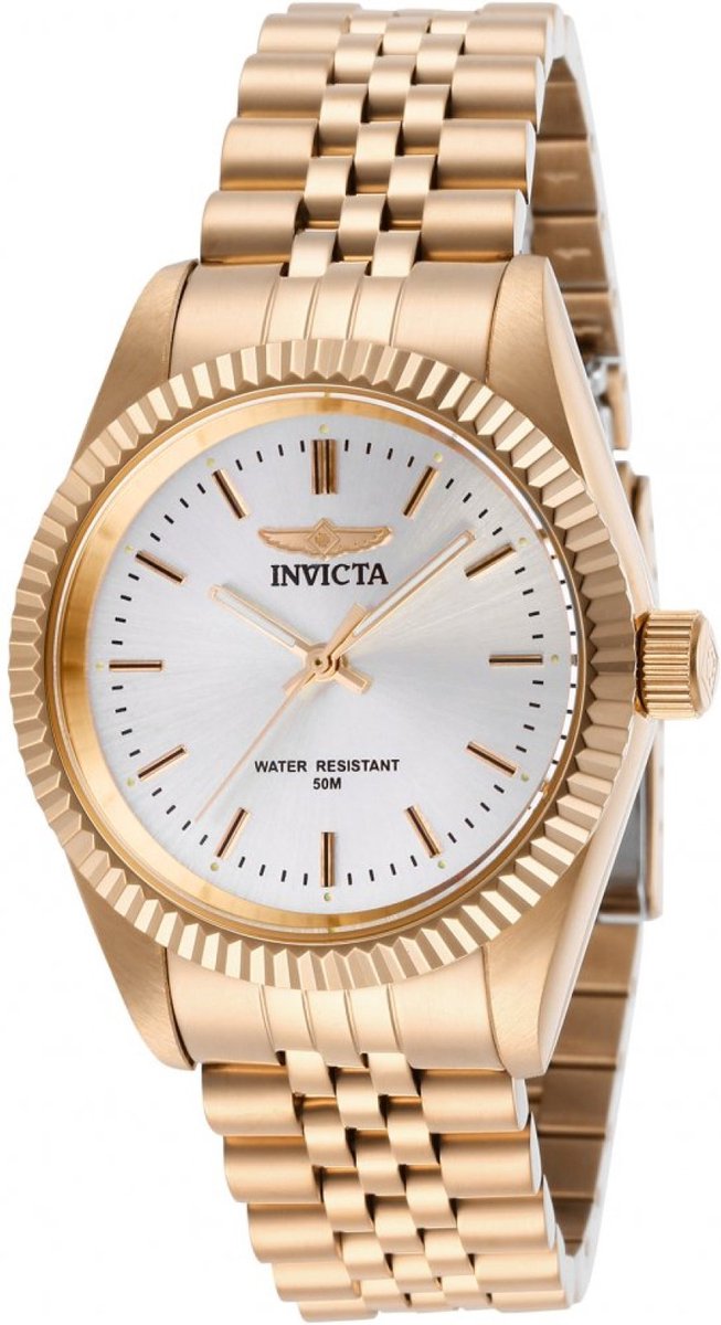 Invicta Specialty 29413 Dames Horloge - Waterdicht - Analoog - Quartz Uurwerk - Roestvrij Staal met zilveren Wijzerplaat - 36mm