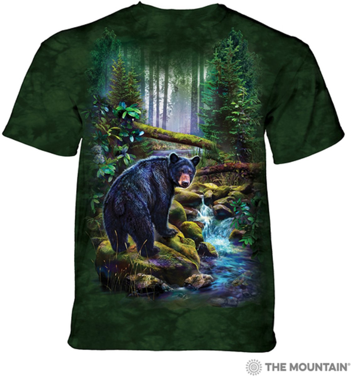 T-shirt Black Bear Forest S