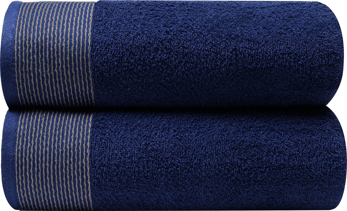 Goodivery ® Extra Grote Luxe Katoenen Badhanddoeken Set van Twee voor Optimaal Comfort