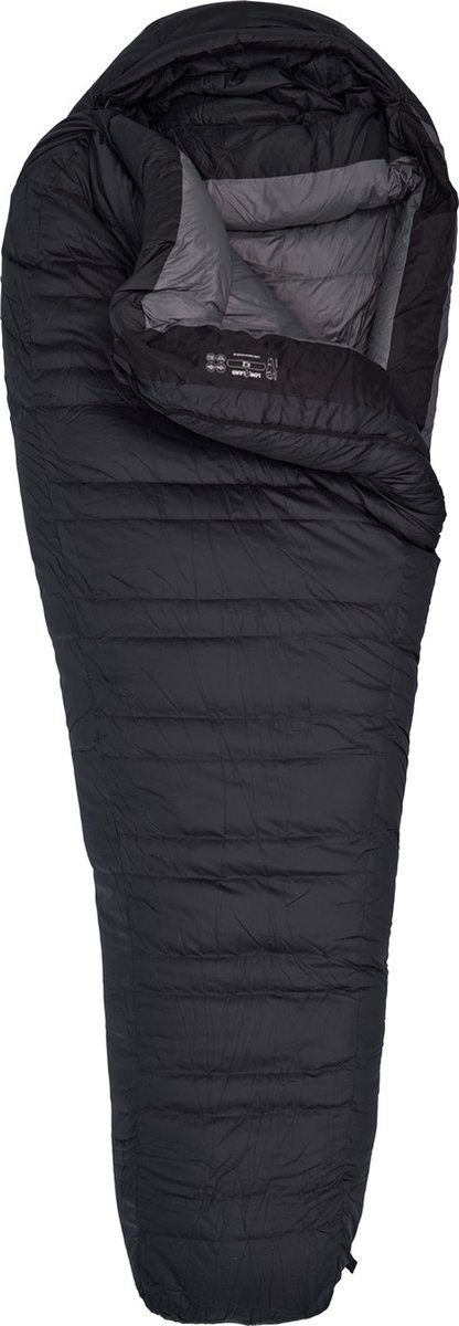 LOWLAND OUTDOOR® Donzen slaapzak - K2 Expedition - 1995 gr - 225 x 80 cm -35°C - Black