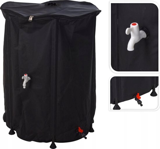 Relaxwonen - Baril de pluie - 500 litres - Extra fort - Y compris le raccord pour le tuyau d'eau