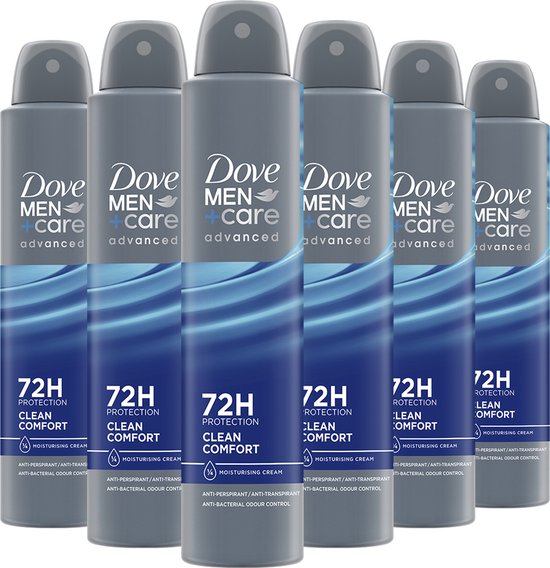 Dove Men+Care Advanced Anti-Transpirant Deodorant Spray - Clean Comfort - 6 x 200 ml - Voordeelverpakking