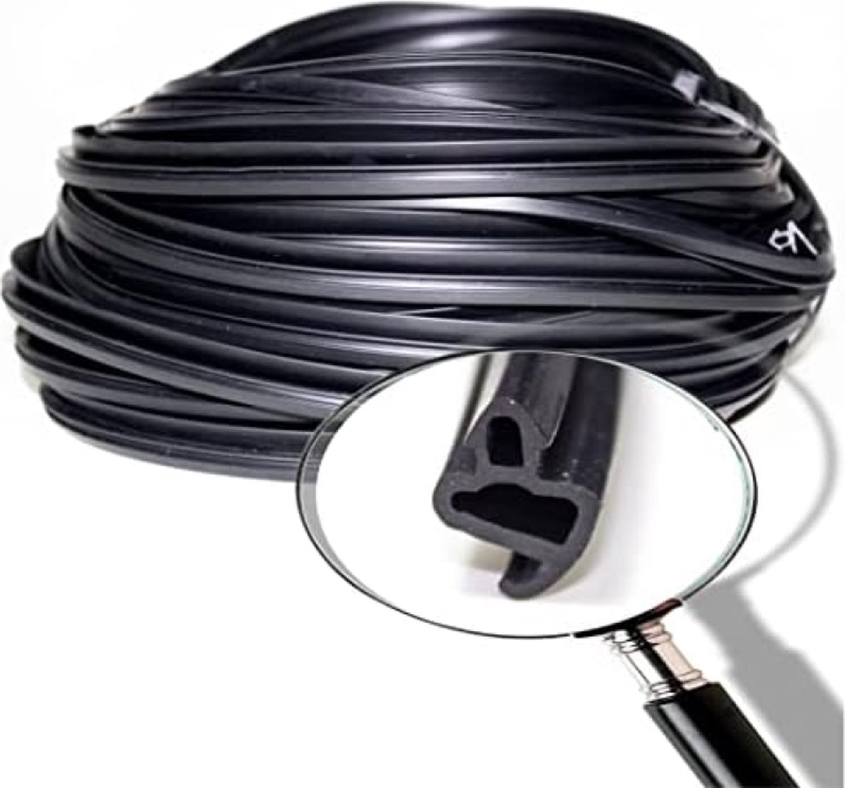 Rubberen raamafdichting aluminium zwart