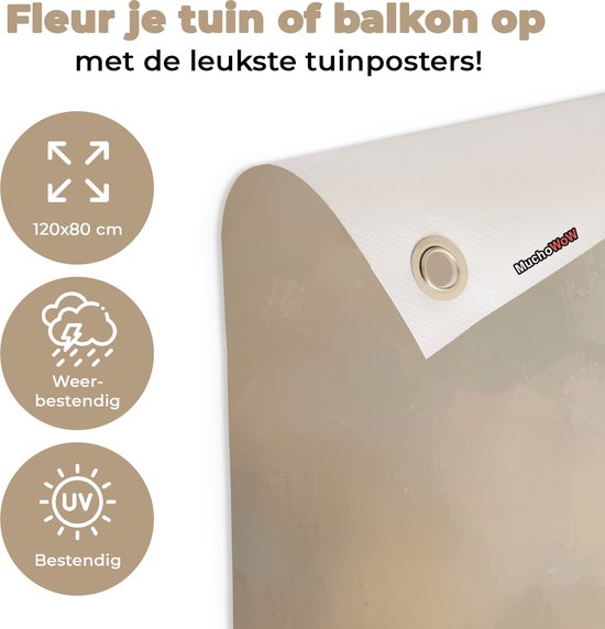 Affiche de jardin 120x80 cm - Décoration de jardin Noël - Sapin de Noël - Neige - Art - Affiche pour le jardin - Décoration extérieure - Tableau de jardin clôture - Décoration murale sur toile de jardin - Décoration murale sur toile de balcon