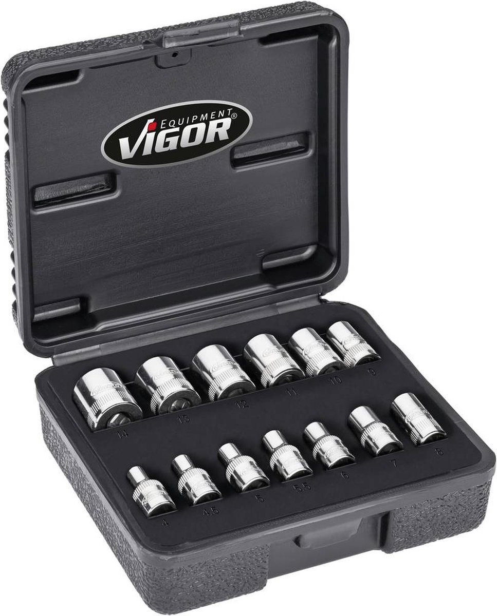 Vigor V7514/13 Dopsleutelinzetset 1/4 (6.3 mm)