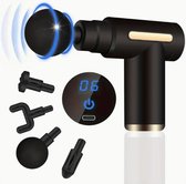 Bol.com Massagegun - Massage Pistool - 4 Opzetstukken - 6 Standen - Krachtig - Draadloos - Sport - Relax Massage Apparaat aanbieding