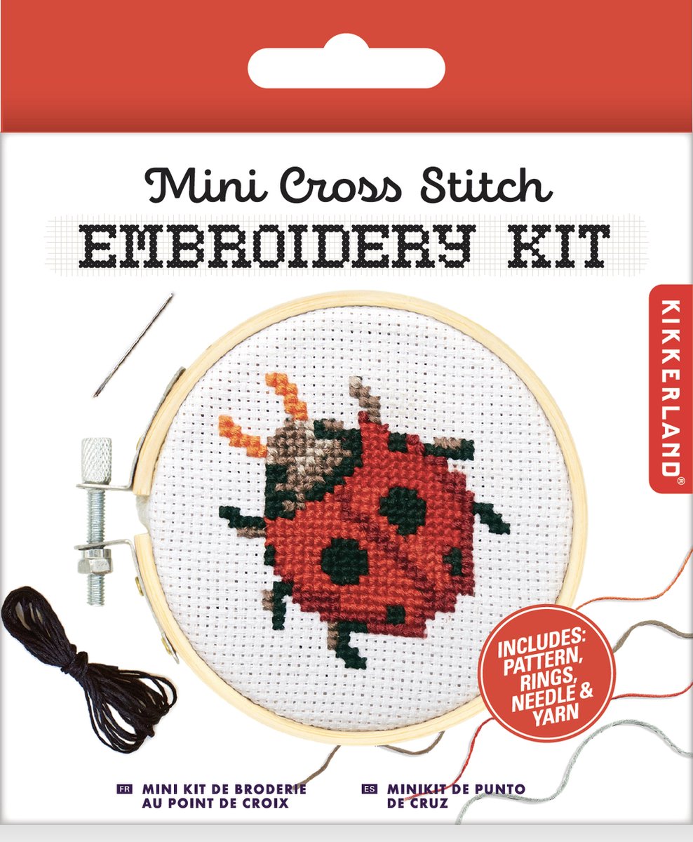 Kikkerland Mini Cross Stitch Borduurset -.