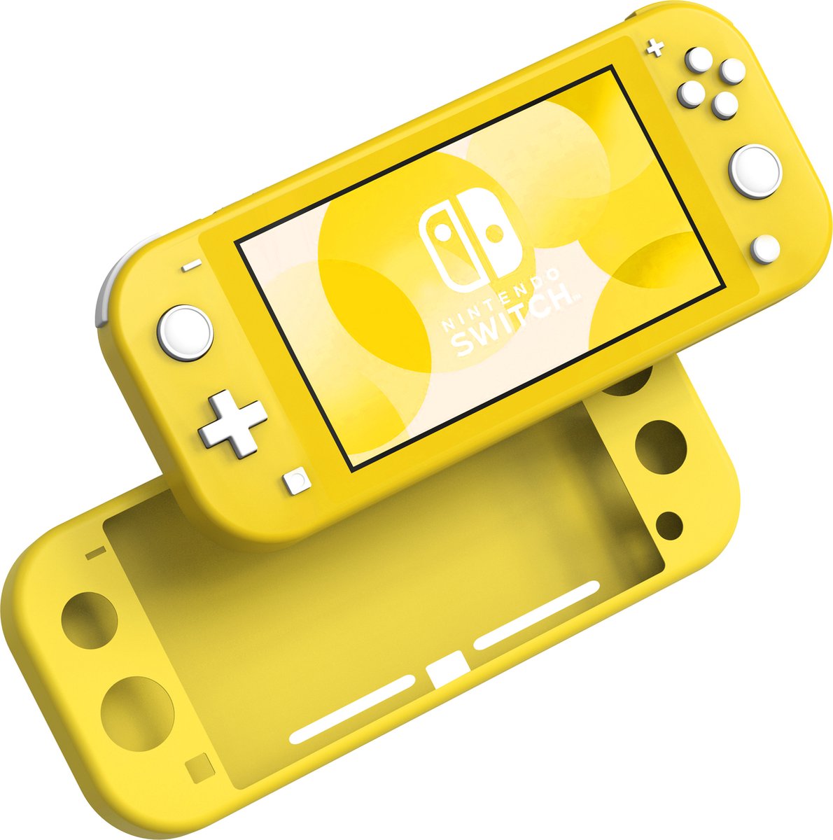 Gele kleur siliconen hoes voor Nintendo Switch lite - Anti-kras, anti-schok en antislip beschermhoes