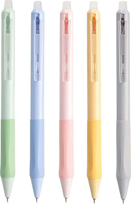 Ainy - Erasable Pen - lot de 5 stylos à bille effaçables bleus pour votre trousse | fournitures de lycée, stylos à bille
