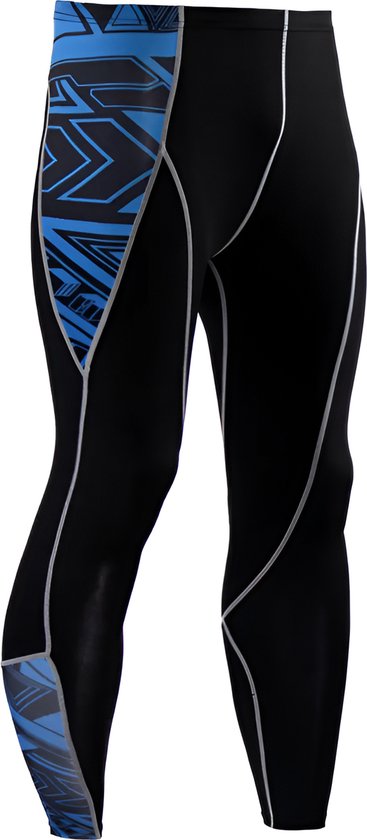 WoYoW® - Set de Vêtements thermiques d'hiver pour hommes - Sous-vêtements thermiques 4 pièces - Homme - Compression - Séchage rapide - Respirant - Printemps/Été/Automne/Hiver - Taille XXL - Grijs/ Blauw