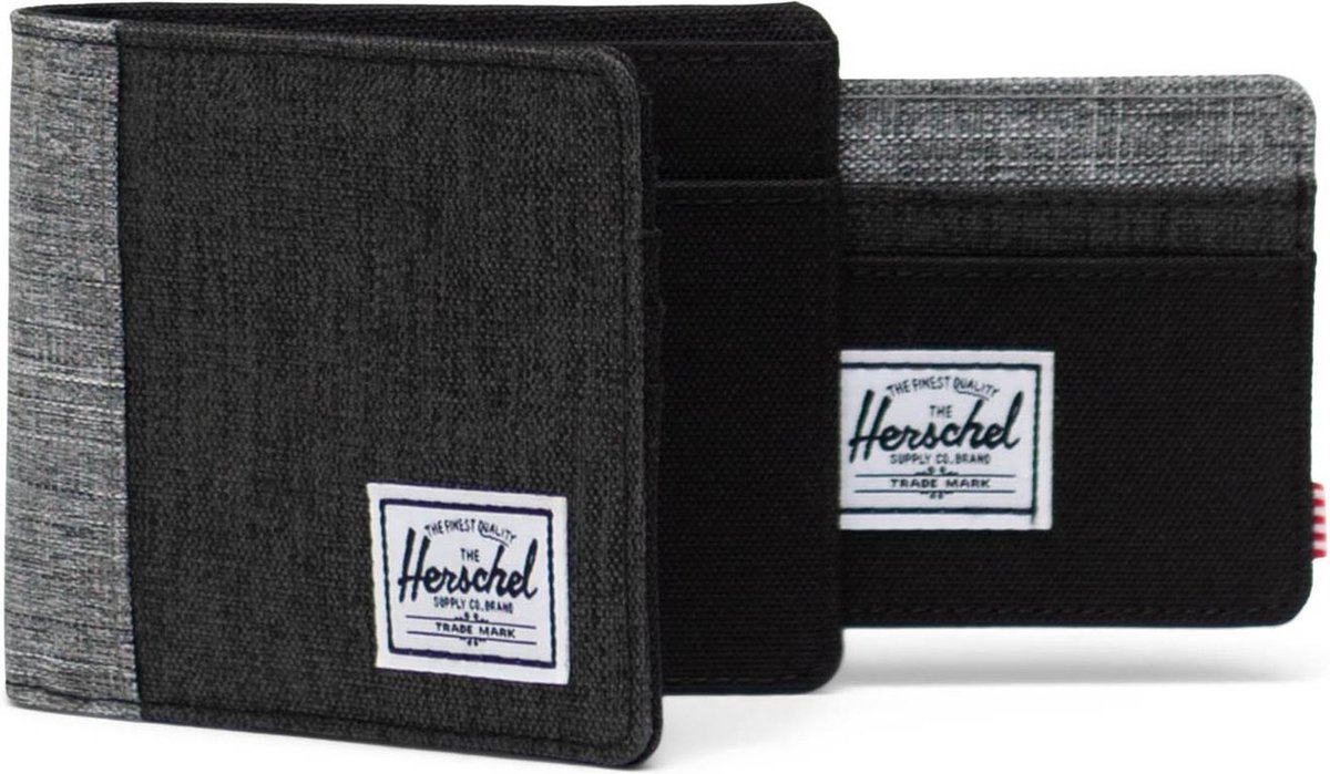 Herschel Kaarthoes Andy Wallet Black Crosshatch / Black / Raven Crosshatch Zwart