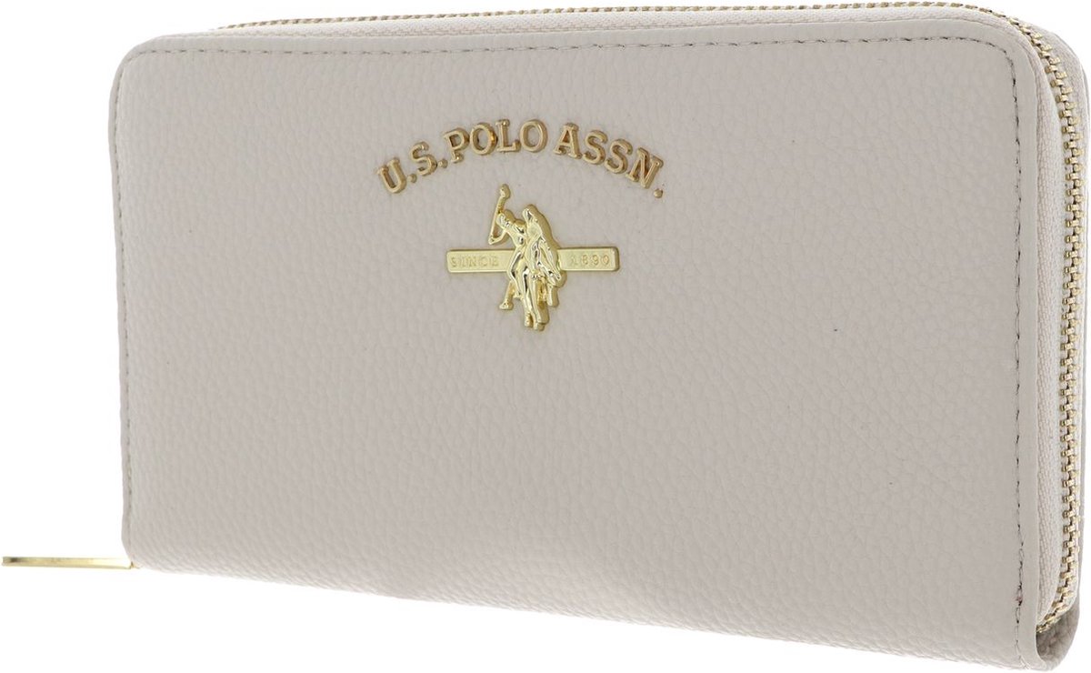 U.S. POLO ASSN. Portemonnee Stanford Zip Around Wallet Cream-White Wit