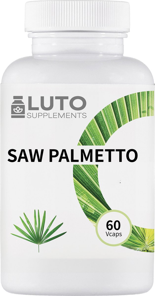 Saw Palmetto Extract 4:1 - Prostaat en haargroei* - Prostaat capsules - 320mg - 60 Vegetarische capsules - Zaagpalm - 4x meer werkzame stoffen - Dwergpalmboom - Beta Sitosterolen en Stigmasterol - Luto Supplements