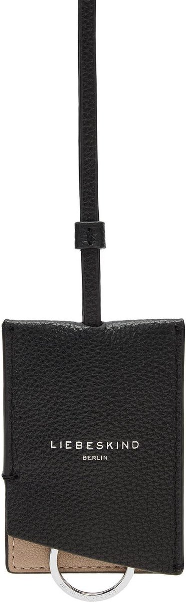LIEBESKIND BERLIN Leren Sleutelhanger Chudy Small Pebble Pendant Black Zwart