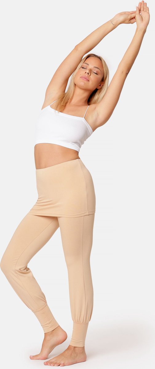 Bellivalini Dames Yogabroek - Sport - Vrijetijdsbroek - Lang - Viscose - Sportbroek - BLV-BLV50-275-YPS - Zand - XL van Bellivalini — afbeelding 2