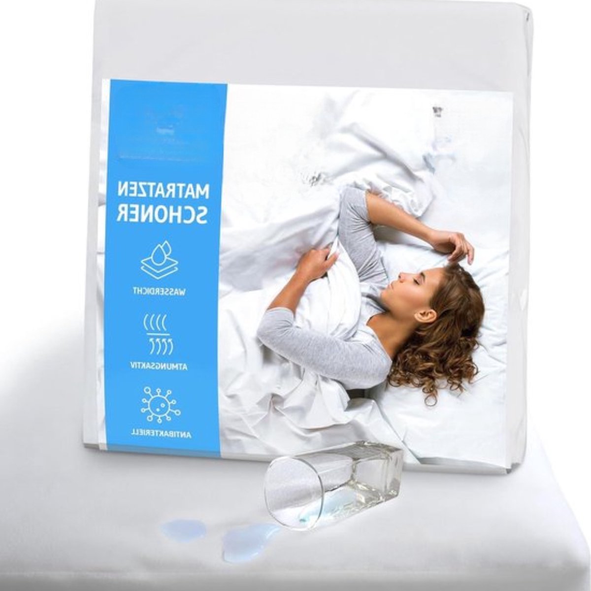 Waterdichte matrasbeschermer - Ademend - Anti-mijt - Hygiënisch - Matras-Beschermer PROTECT matrasovertrek