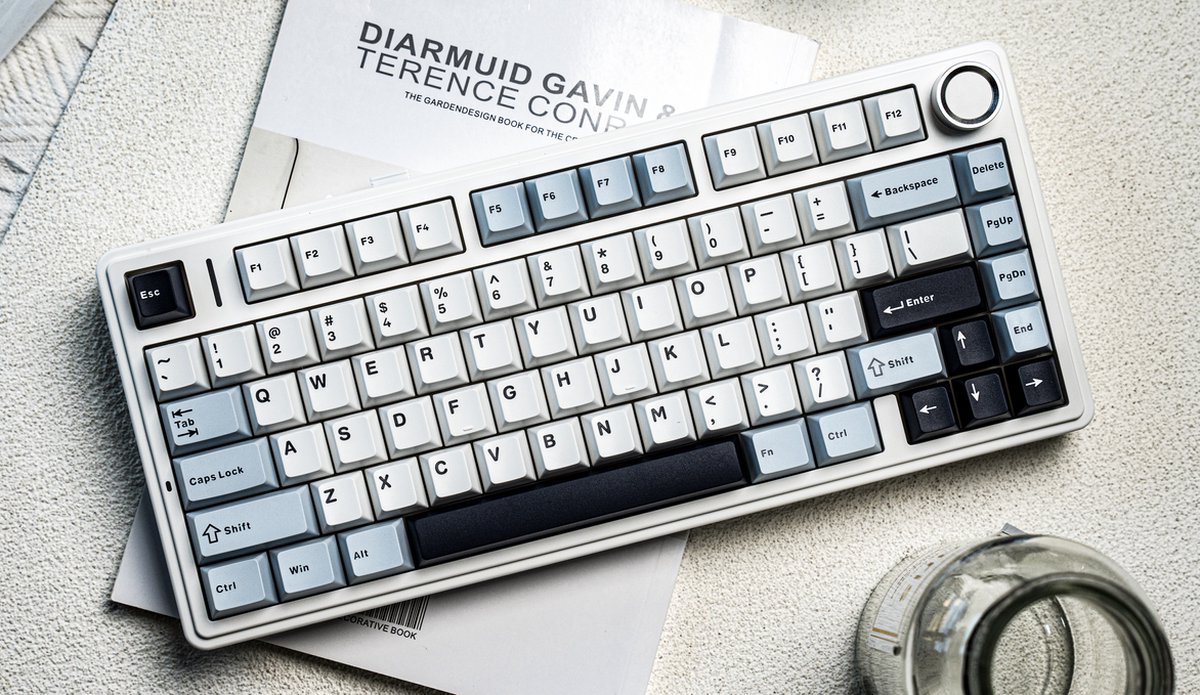 EPOMAKER x AULA F75 - Licht Blauw - Mechanisch Draadloos Toetsenbord - RGB - 75% - Qwerty - Gaming Keyboard - Reaper Switch thumbnail 2