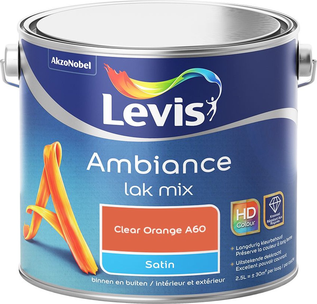 Levis - Ambiance Lak Satin Mix - Clear Orange A60 - Mengverf - 2,5 L