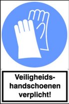 Artelli Sticker Veiligheids handschoenen verplicht!