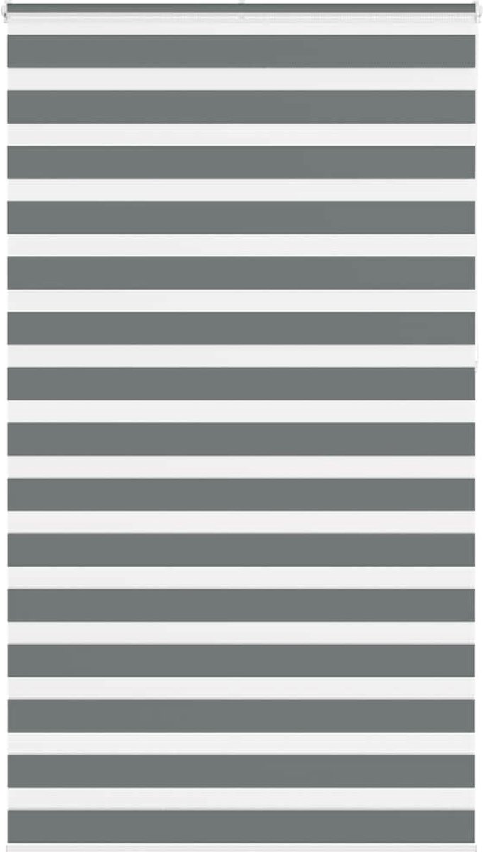 vidaXL - Zebra - rolgordijn - 130x230 - cm - stofbreedte - 125,9 - cm - donkergrijs