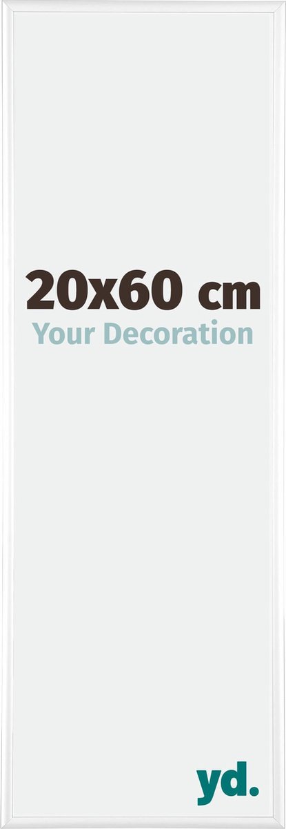 yd. Your Decoration - Fotolijst 20x60 cm - Aluminium - Wit Hoogglans - Kent