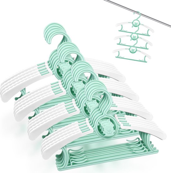 Kinderkleerhangers met antislip en brede schouderinkepingen