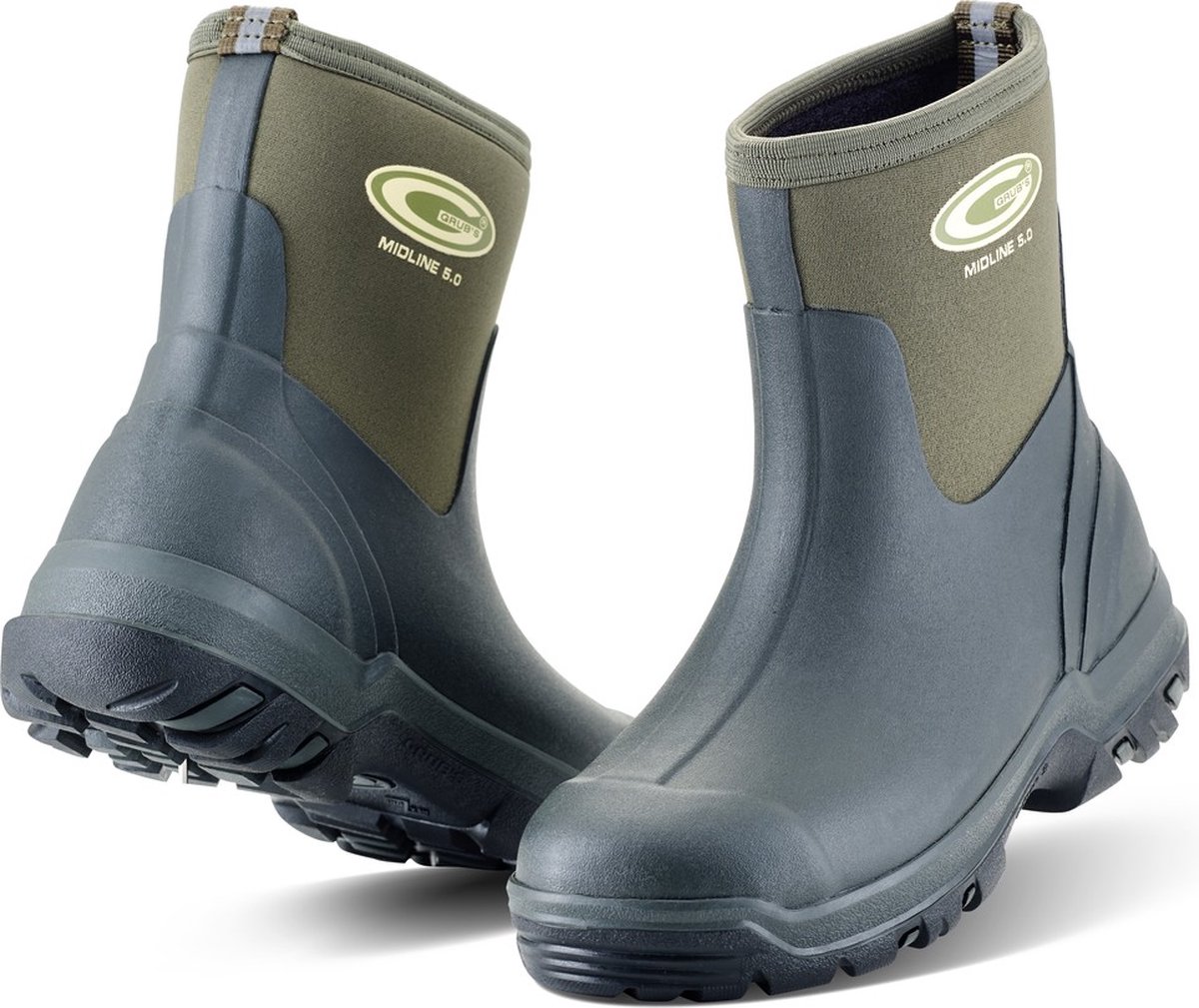Grubs rubberlaarzen Midline Unisex halfhoge laarzen Groen-36
