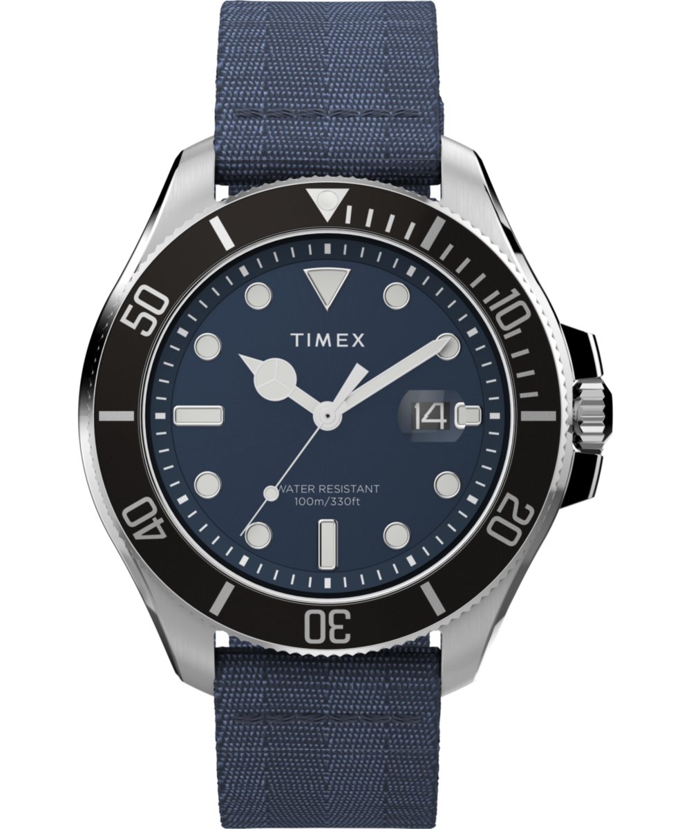 Timex Harborside Coast TW2W62700 Horloge - Textiel - Blauw - Ø 43 mm