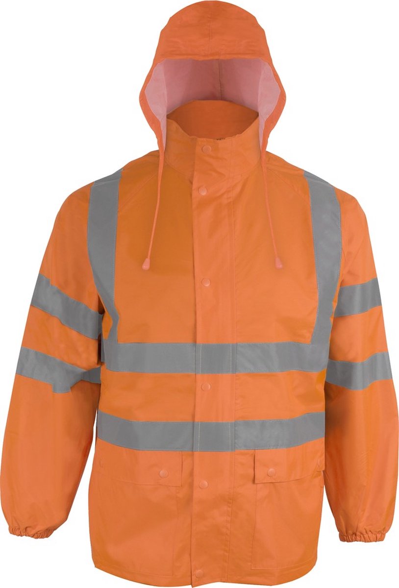 Terratrend Job Warnschutz Regenjacke Orange-XL