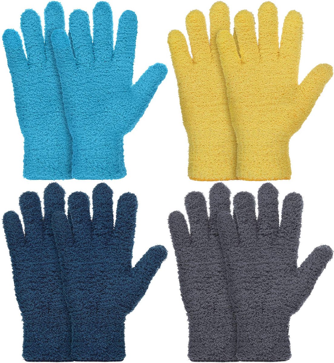 Goedkoopste Goodivery ® Herbruikbare Microvezel Reinigingswanten Set voor Auto en Huishouden in Vier Kleuren