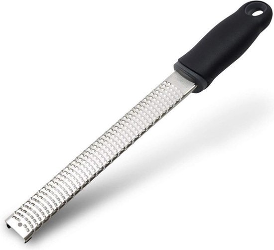 Zester - Zesteur- Rasp - Kaasrasp - Citroenrasp - RVS - Zwart