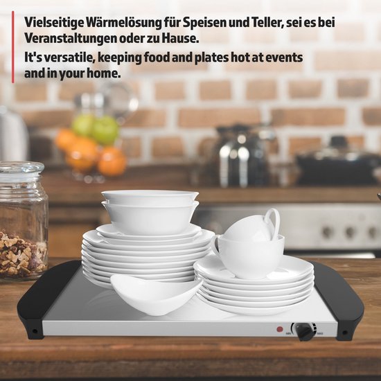 Jago® Elektrische voedselverwarmer - van roestvrij staal Jago® Elektrische voedselverwarmer - van roestvrij staal