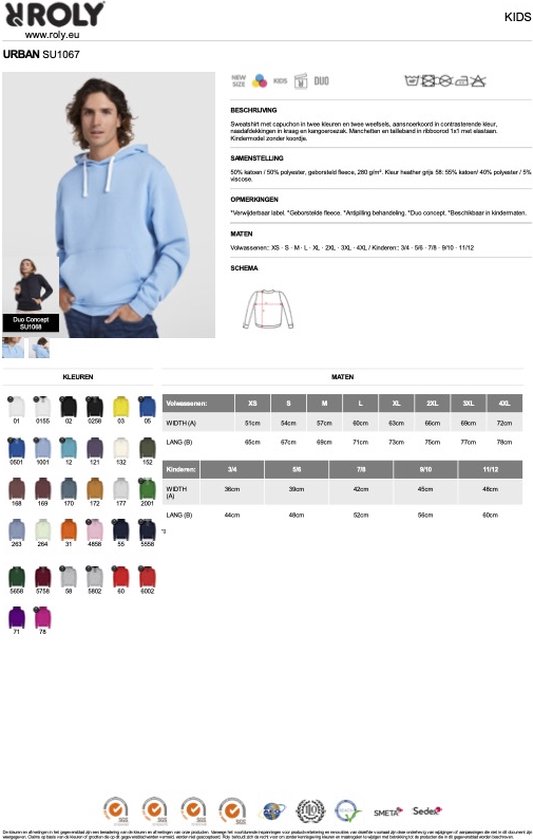 Sweat à capuche unisexe noir avec imprimé « Colorful Life is better on snow » Full Color marque Roly taille 3XL