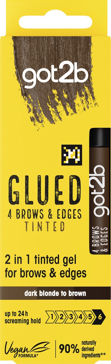 Schwarzkopf GOT2B 16ML Gelijmd 2-in-1 Wenkbrauwen&Randjes Getinte Bruin