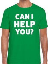 Can i help you beurs/evenementen t-shirt groen heren S