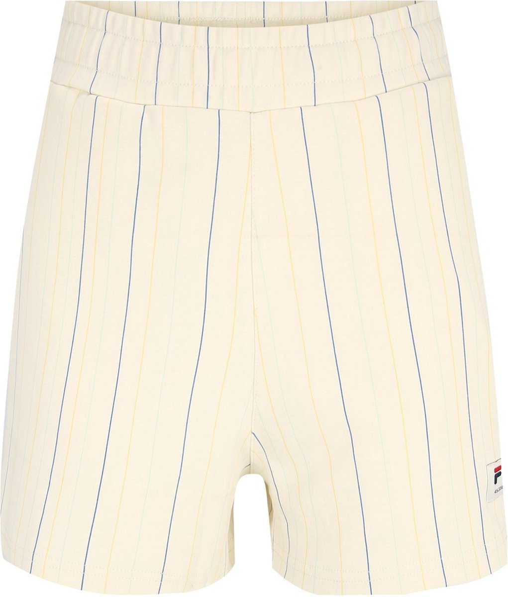 Fila dameskorte broek Tebra High Waist Shorts Antique Irregular Striped-S Wit