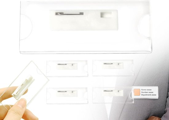 Plaques signalétiques transparentes avec épingle - Plaques signalétiques Vêtements - 4 pièces - Plastique