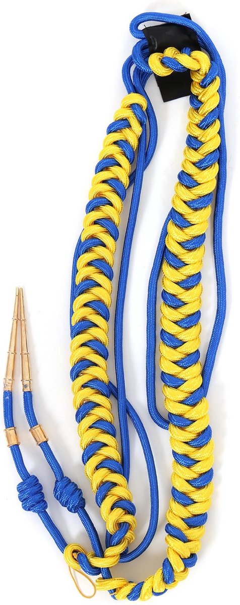 Erekoord met pennen - geel/blauw