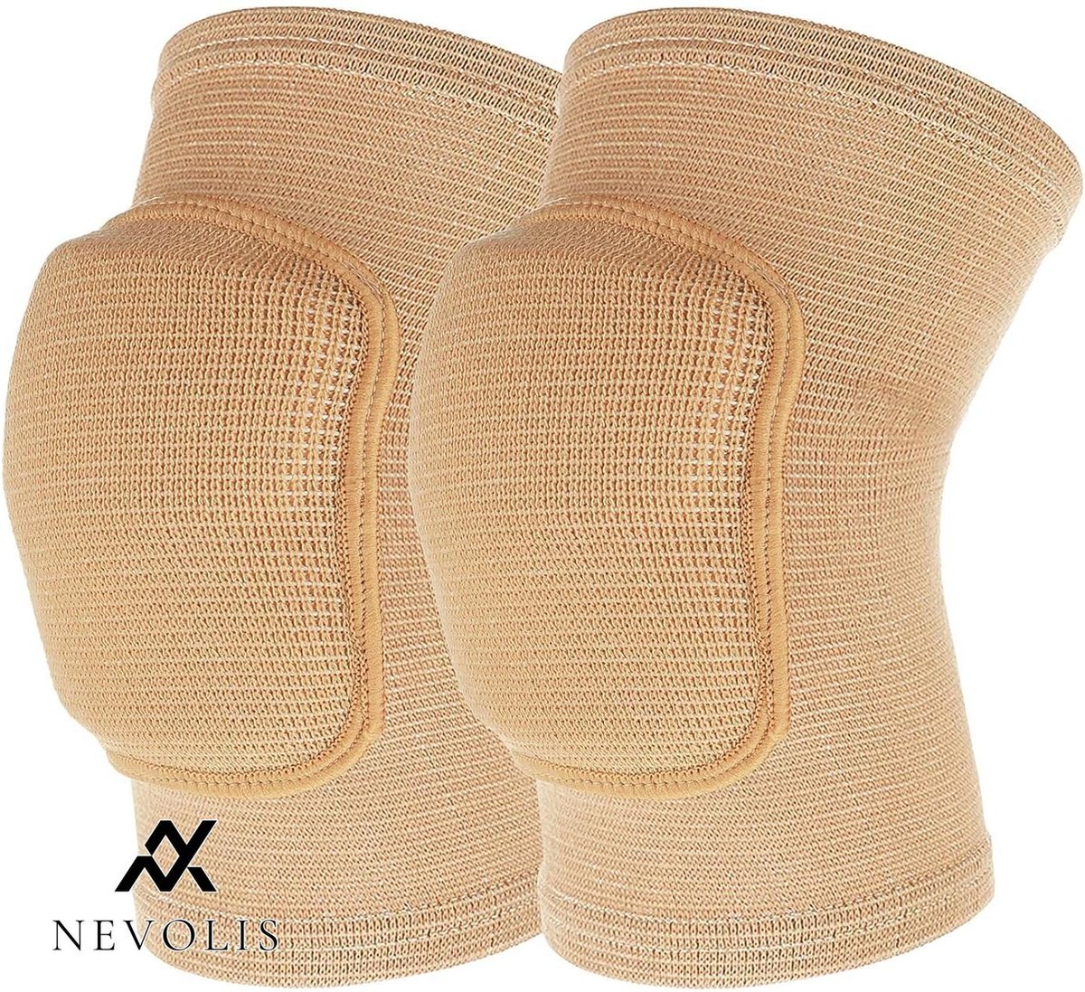 Nevolis Volleybal Kniebrace - basketbal kniebrace - antislip kniebeschermers - ademend elastisch - zachte kniebeschermers - voor dames en heren - sport - volleybal - basketbal .