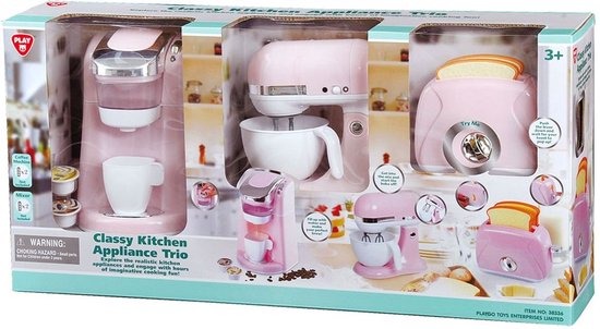 Foto: Koffiemachine broodrooster en mixer roze 