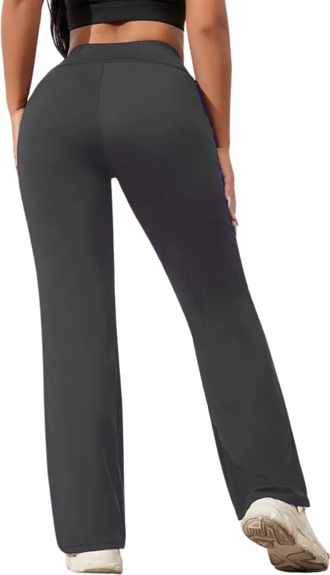 Pantalon d'entraînement Livano pour femme - Pantalon de sport - Pantalon d'entraînement long - Survêtement - Vêtements de sport - Gris foncé - XXL