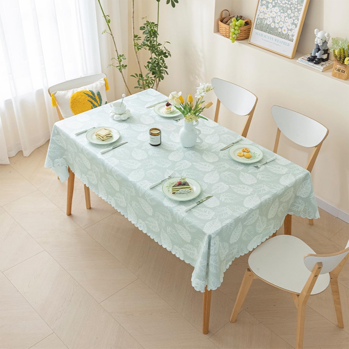 La'Moussawi ® Tafelkleed van Hoogwaardig Polyester met Waterafstotende Eigenschappen voor Feestelijke Tafeldecoratie 140 x140
