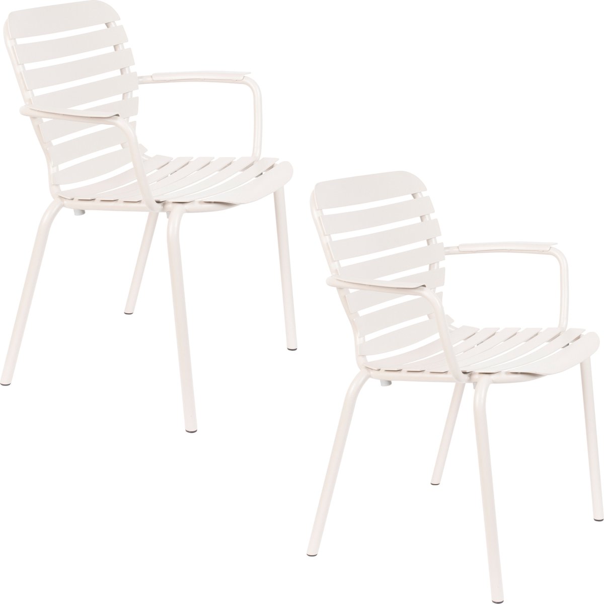 Zuiver Vondel Tuinstoel Armleuning Clay Wit - Set van 2